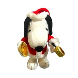 Snoopy Bell Ringer Animated Christmas Musical Plush 14" Hallmark 2011 Peanuts
